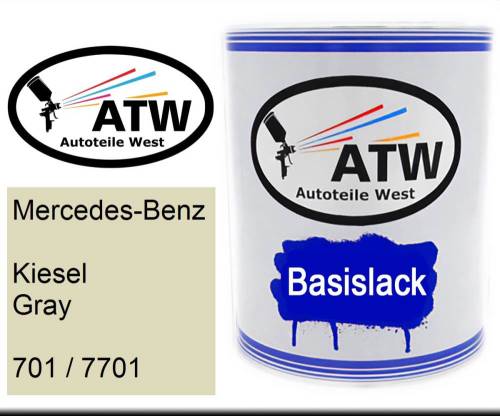 Mercedes-Benz, Kiesel Gray, 701 / 7701: 1L Lackdose, von ATW Autoteile West.